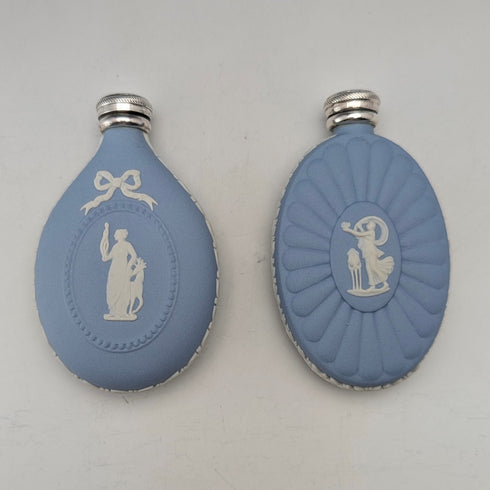 British Vintage Wedgwood Jasperware Perfume Bottle Pair in Paper Box