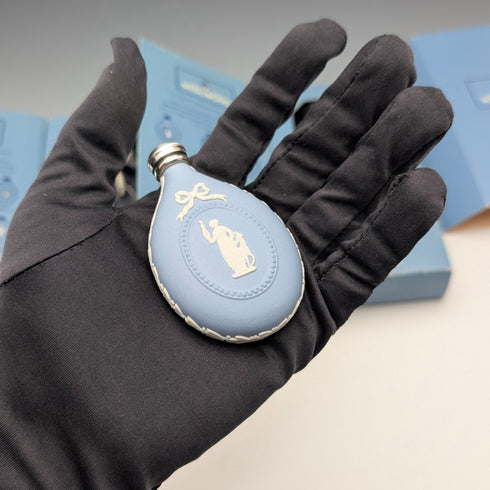 British Vintage Wedgwood Jasperware Perfume Bottle Pair in Paper Box