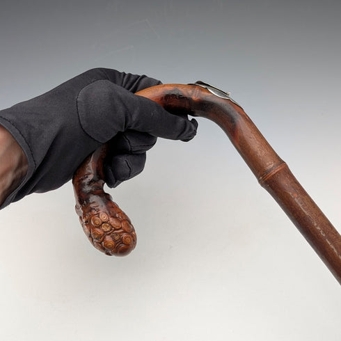 20 世紀早期英國古董竹製馬柄手杖,長 91 公分 Jonathan Howell