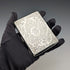 1896 British antique sterling silver double door card case 120g George Unite Very good condition