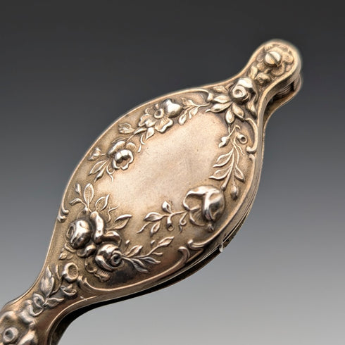 美國古董純銀鍍金細節裝飾便攜式折疊眼鏡 Ronniet