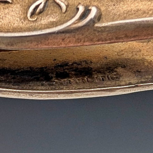 美國古董純銀鍍金細節裝飾便攜式折疊眼鏡 Ronniet