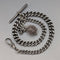 1912 British antique sterling silver Albert chain 50g hedgehog fob