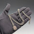1912 British antique sterling silver Albert chain 50g hedgehog fob