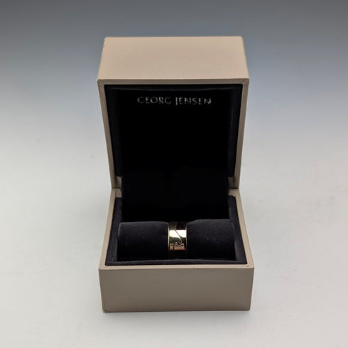 北歐 Georg Jensen 2 排融合 K18 金戒指 8.8 克(尺寸 9-10)戒指帶錶殼