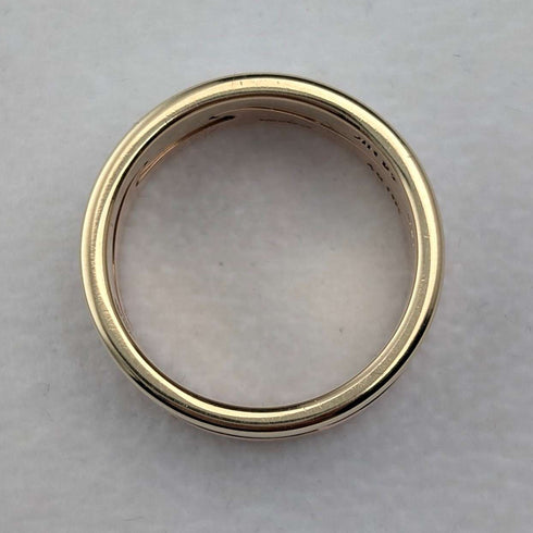 北欧Georg Jensen 2連フュージョン K18ゴールドリング 8.8g(9-10号) 指輪 ケース付