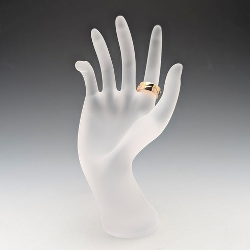 北歐 Georg Jensen 2 排融合 K18 金戒指 8.8 克(尺寸 9-10)戒指帶錶殼