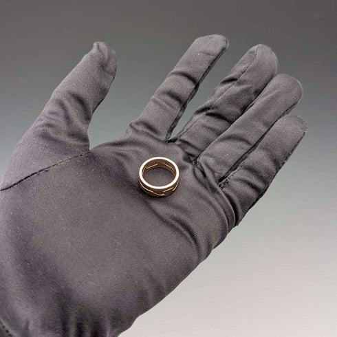 北欧Georg Jensen 2連フュージョン K18ゴールドリング 8.8g(9-10号) 指輪 ケース付