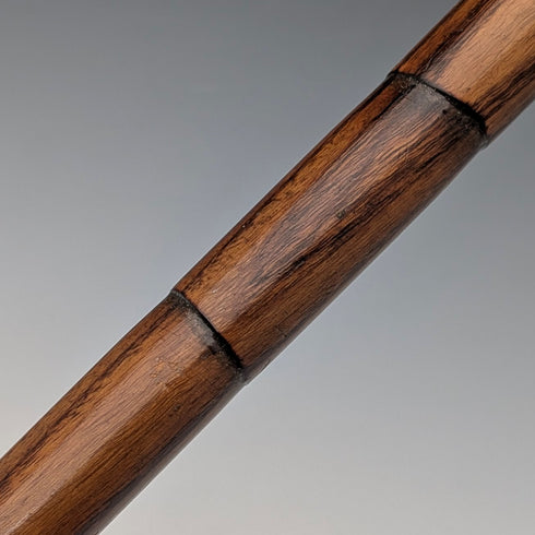 1934 年英國復古棕褐色軸彎柄純銀裝飾手杖 83 厘米