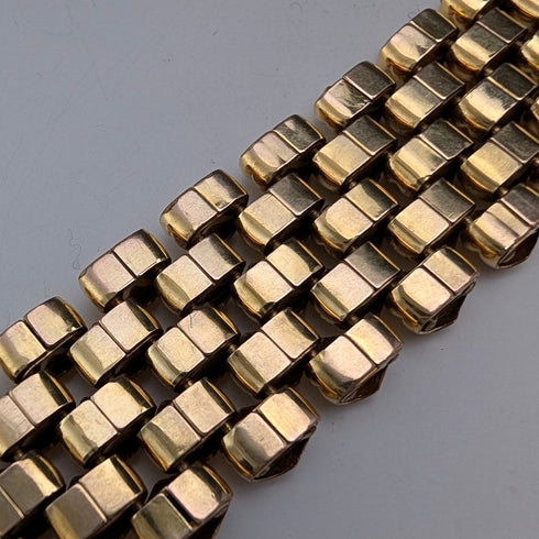 スイス ヴィンテージ ゴールドプレート製 パンサーリンク ブレスレット MGBM