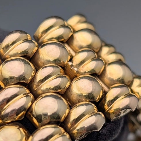 スイス ヴィンテージ ゴールドプレート製 パンサーリンク ブレスレット MGBM