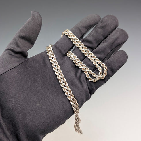 英國復古純銀扭鏈項鍊 15g