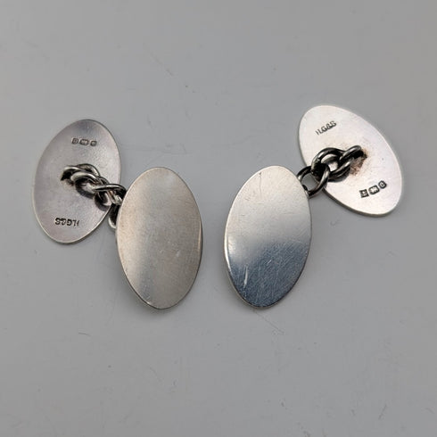 1977年 英国ヴィンテージ 純銀製 カフリンクス Henry Griffith&Sons