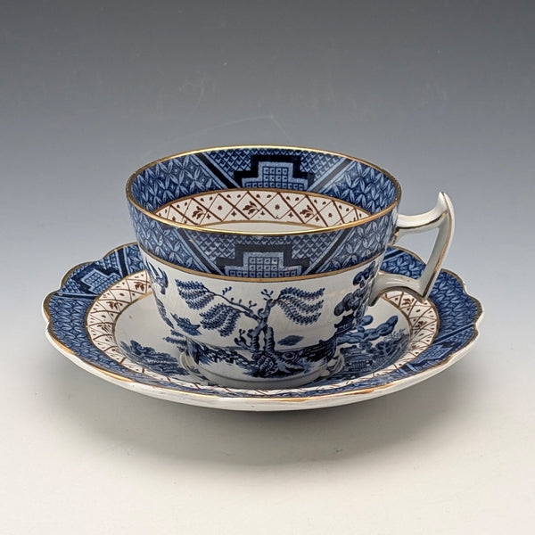British Vintage Blue Willow Pattern Cup & Saucer Booths