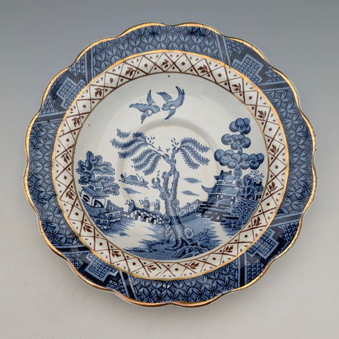 英國復古藍柳圖案杯碟架