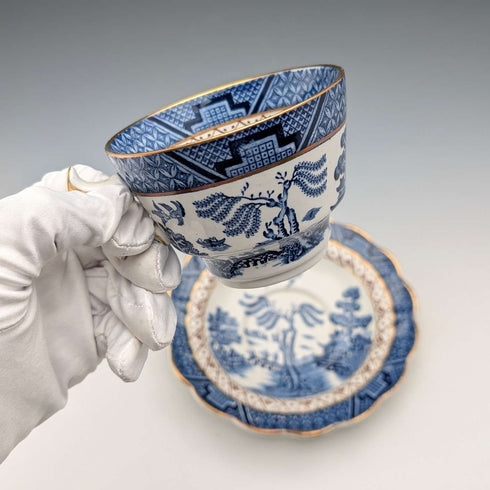 British Vintage Blue Willow Pattern Cup & Saucer Booths