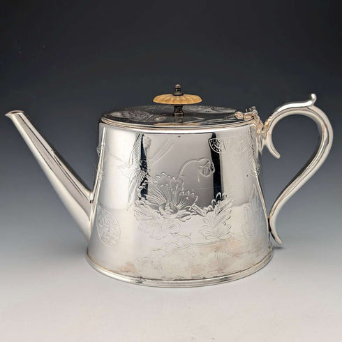 古董英國銀盤茶具,3 件套,GRAINGER & CAMPBELL