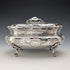Early 20th century German antique 800 silver floral decoration large box 372g
