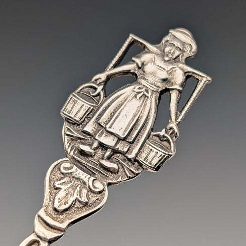 1967 年荷蘭復古歐陸銀茶匙一對,總計 22 克