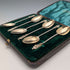 1891 British antique sterling silver apostle teaspoon set of 6, 50g total, case included, George Unite