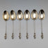 1891 British antique sterling silver apostle teaspoon set of 6, 50g total, case included, George Unite