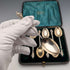 1891 British antique sterling silver apostle teaspoon set of 6, 50g total, case included, George Unite