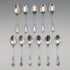 German antique 800 silver tea spoon set of 11, total 101g