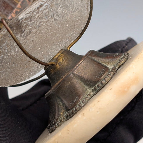 アンティーク オルモル&ガラス製 懐中時計ホルダー アクセサリートレイ