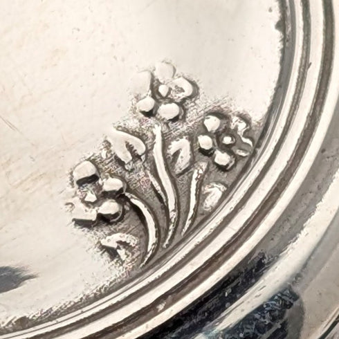 1916 年英國古董銀蓋迷你玻璃罐一對 Jones & Crompton