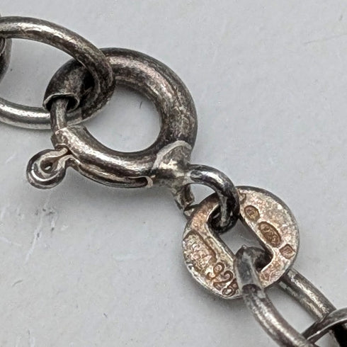 1977年 英国 ブリタニアシルバー製 ジュビリーインゴットペンダント&極太純銀製チェーン 計45.5g