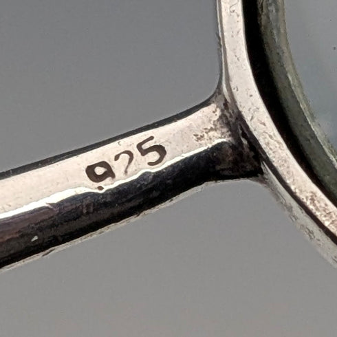 ヴィンテージ 純銀製 小型ルーペ 虫眼鏡 ペンダント ネックレスチェーン付