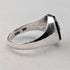 1987 British vintage sterling silver signet ring with onyx (size 20)