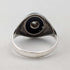 1987 British vintage sterling silver signet ring with onyx (size 20)