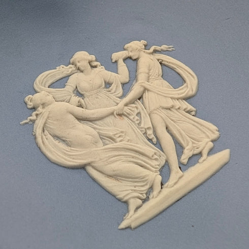 英國復古韋奇伍德碧玉餐具一對淡藍色