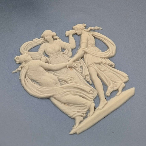 英國復古韋奇伍德碧玉餐具一對淡藍色