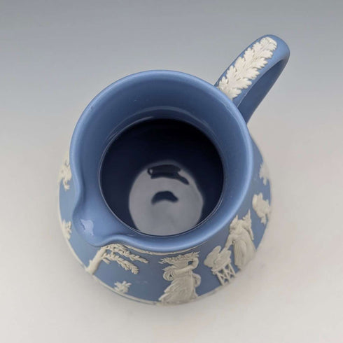 British Vintage Wedgwood Jasperware Water Jug in Pale Blue