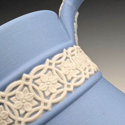 British Vintage Wedgwood Jasperware Water Jug in Pale Blue