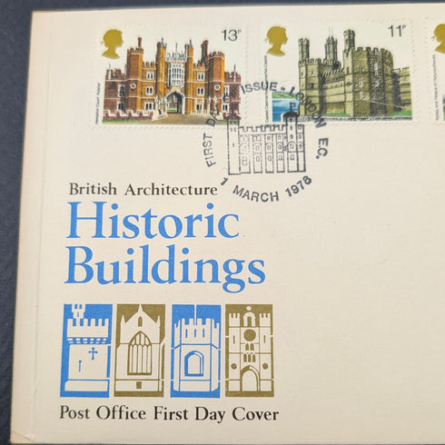 1978年英國首日封【倫敦塔】紀念郵票及純銀錠(50公克)套裝