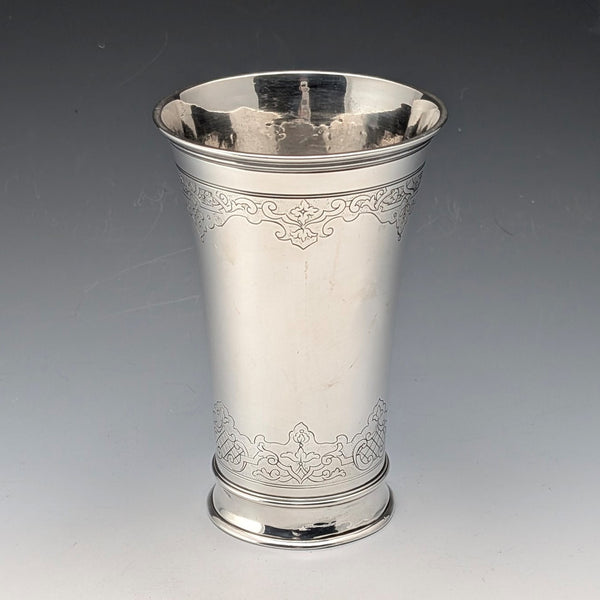 Circa 1900 German antique 800 silver beaker cup 146g David Kugelmann