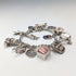 British vintage sterling silver charm bracelet, 48g, padlock clasp