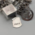 British vintage sterling silver charm bracelet, 48g, padlock clasp