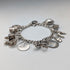 1962 British Vintage Sterling Silver Charm Bracelet 48g Padlock Clasp WJS