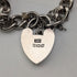 1962 British Vintage Sterling Silver Charm Bracelet 48g Padlock Clasp WJS