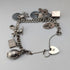1962 British Vintage Sterling Silver Charm Bracelet 48g Padlock Clasp WJS