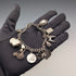 1962 British Vintage Sterling Silver Charm Bracelet 48g Padlock Clasp WJS