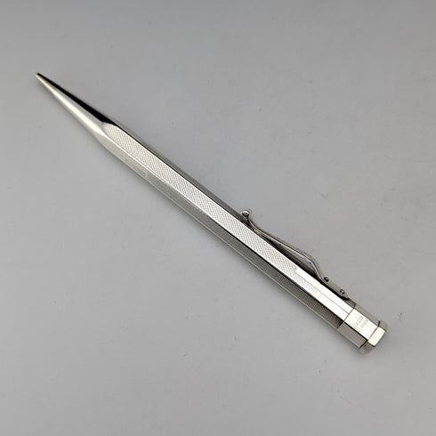 英国ヴィンテージ ヤード・オ・レッド ロールドシルバー製 推進式ペンシル ヘキサゴン 紙箱入り