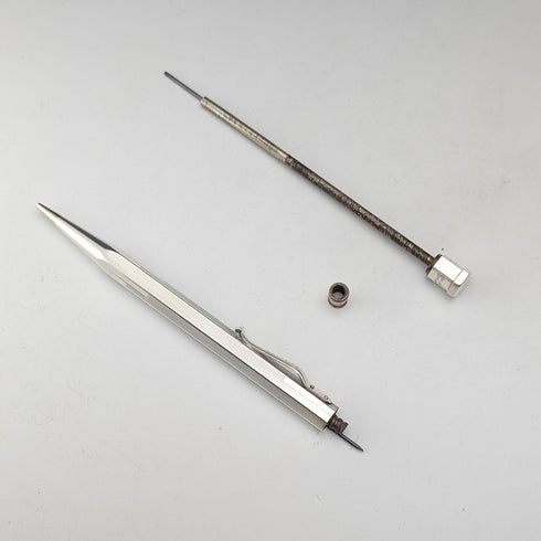 英国ヴィンテージ ヤード・オ・レッド ロールドシルバー製 推進式ペンシル ヘキサゴン 紙箱入り