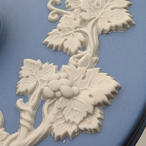 復古英國 Wedgwood Jasperware 淡藍色圓形糖果盒