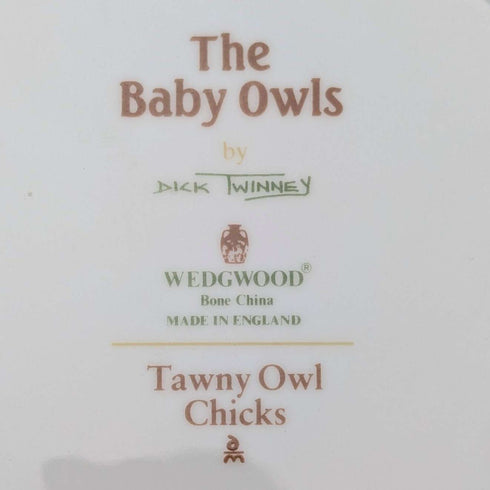 英國復古韋奇伍德嬰兒貓頭鷹系列藝術盤 4 件套
