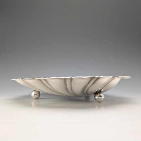 英国ヴィンテージ シルバープレート製 大型シェル型ディッシュ ペア